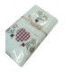 SET SPUGNA RICAMATO ASCIUGAMANO + OSPITE CUORE QUADRETTI PEZZOLI