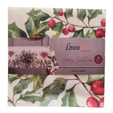 TOVAGLIA COTONE DIGITALE NATALE GIFTS LINEA ORO