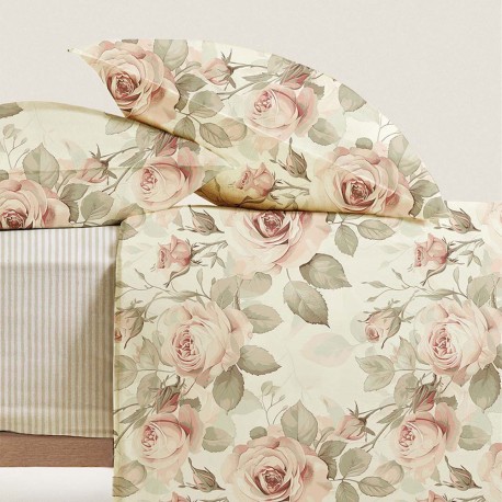 COMPLETO LENZUOLA COTONE MATRIMONIALE BLOOM SGHOME