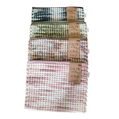 ASSORTITO 4 PEZZI TAPPETO BAGNO 50X80CM E 60X110CM ANTISCIVOLO GLOW SGHOME