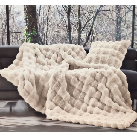 PLAID PILE TINTA UNITA PELLICCIA JACQUARD KIRA GF FERRARI