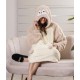 FELPONE DONNA PILE CON SHERPA PENGUIN LOVELY HOME