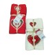 COPPIA SPUGNA ASCIUGAMANO + OSPITE RICAMATO NATALE CUORE TARTAN MELANGIO COPPIA SPUGNA ASCIUGAMANO + OSPITE RICAMATO NATALE CUORE TARTAN MELANGIO