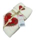 COPPIA SPUGNA ASCIUGAMANO + OSPITE RICAMATO NATALE CUORE TARTAN MELANGIO COPPIA SPUGNA ASCIUGAMANO + OSPITE RICAMATO NATALE CUORE TARTAN MELANGIO
