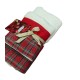 COPPIA SPUGNA ASCIUGAMANO + OSPITE LUREX NATALE TARTAN MELANGIO COPPIA SPUGNA ASCIUGAMANO + OSPITE LUREX NATALE TARTAN MELANGIO