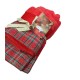 COPPIA SPUGNA ASCIUGAMANO + OSPITE LUREX NATALE TARTAN MELANGIO COPPIA SPUGNA ASCIUGAMANO + OSPITE LUREX NATALE TARTAN MELANGIO