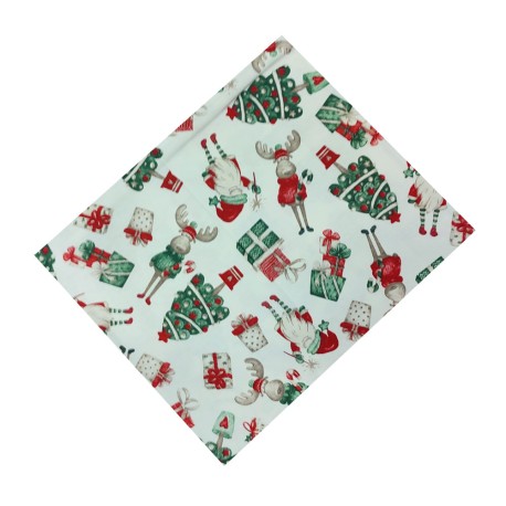 TOVAGLIA COTONE NATALE RENNE ALBERO PEZZOLI