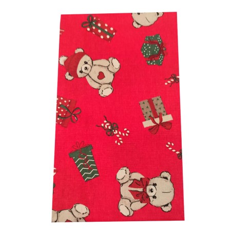 STROFINACCI CONF. 6 PEZZI COTONE NATALE ORSETTO PEZZOLI