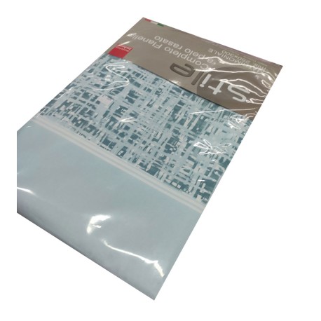 COMPLETO LENZUOLA FLANELLA NORCIA STILE IMBERTI AZZURRO