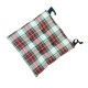 CONFEZIONE 4 PEZZI CUSCINI SEDIE LACCI COTONE TARTAN LUREX PEZZOLI
