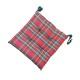 CONFEZIONE 4 PEZZI CUSCINI SEDIE LACCI COTONE TARTAN LUREX PEZZOLI