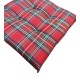 CONFEZIONE 4 PEZZI CUSCINI SEDIE LACCI COTONE TARTAN LUREX PEZZOLI