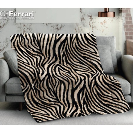 PLAID PILE MATRIMONIALE 200X240CM DIGITALE ZEBRATO SILK 3 GF FERRARI