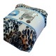 PLAID PILE MATRIMONIALE 200X220CM STAMPATO EVEREST SAFARI LEOPARDATO HOME SWEET HOME