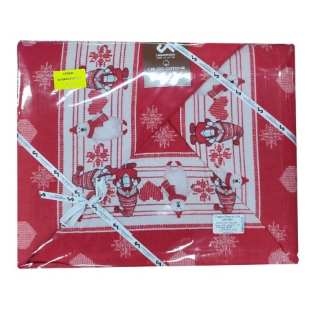 COMPLETO LENZUOLA CALDO COTONE MATRIMONIALE GNOMO CASARREDO