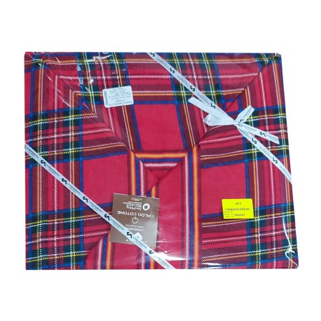 COMPLETO LENZUOLA CALDO COTONE MATRIMONIALE SCOZIA CASARREDO