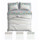 ASSORTITO 4 PEZZI COMPLETO LENZUOLA COTONE MATRIMONIALE DELICATO LUBIANA HOME SWEET HOME