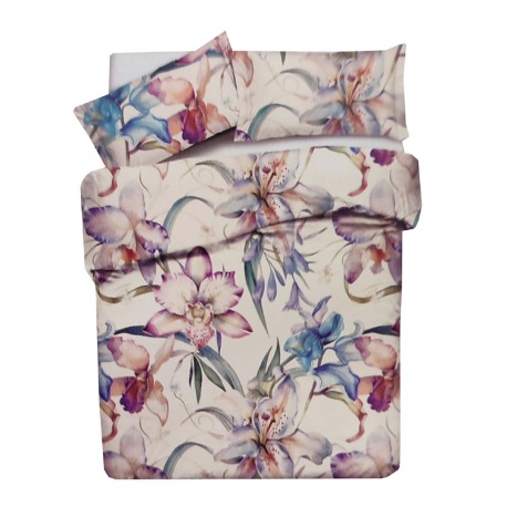 PARURE COPRIPIUMINO MATRIMONIALE RASO COTONE DIGITALE EVA 3 GF FERRARI