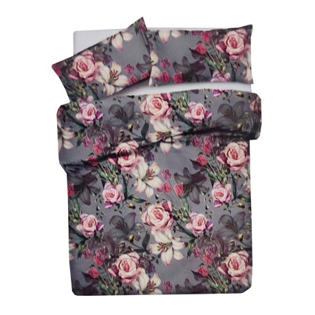 PARURE COPRIPIUMINO MATRIMONIALE RASO COTONE DIGITALE EVA 8 GF FERRARI