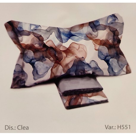 COMPLETO LENZUOLA MATRIMONIALE PERCALLE COTONE CLEA H551 ENRICO COVERI