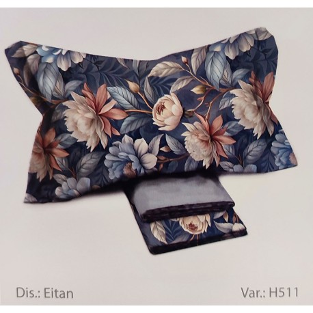 COMPLETO LENZUOLA MATRIMONIALE PERCALLE COTONE EITAN H511 ENRICO COVERI