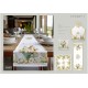 SET TOVAGLIA CENTRO RUNNER GREMBIULE FODERA CUSCINO COTONE DIGITALE TIFFANY 1 PASQUA VINGI