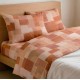 COMPLETO LENZUOLA COTONE BRICK QUADRIFOGLIO ARANCIO