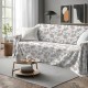 COPRITUTTO TELO ARREDO COTONE MAGNOLIA ROSA QUADRIFOGLIO