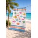TELO MARE PAREO FOUTA 100X200CM PESCI IMPRONTE PEZZOLI