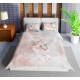 COMPLETO LENZUOLO COPRILETTO MATRIMONIALE DIGITALE DREAMS ROSE ROSA 3078 LOVELY HOME
