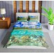 COMPLETO LENZUOLO COPRILETTO MATRIMONIALE DIGITALE DREAMS FONDALE SPIAGGIA LOVELY HOME