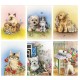 CONFEZIONE 6 PEZZI ASSORTITI STROFINACCI 50X70CM COTONE DIGITALE TIFFANY 13 VINGI