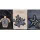 3 PEZZI STROFINACCI SPUGNA COTONE RICAMATO MARINAIO VINGI