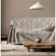 COPRITUTTO TELO ARREDO MATRIMONIALE COTONE STAMPATO TWIGGY LINEA ORO