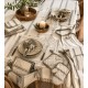 SET CUCINA MISTO COTONE FRANGE VINTAGE STRIPE SOPHIE