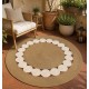 TAPPETO JUTA TONDO 110CM RAJA LOVELY SHABBY GITIESSE