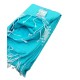 TELO MARE DOPPIO STRATO FOUTA E SPUGNA CON FRANGE 90X160CM  FORMENTERA ART DECO