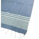 TELO MARE FOUTA CON FRANGE 90X160CM PERLA ART DECO