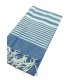 TELO MARE FOUTA CON FRANGE 90X160CM PERLA ART DECO