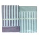2 PEZZI COMPLETO LENZUOLA MATRIMONIALE COTONE PERCALLE ROSSINI RIGHE HOME SWEET HOME