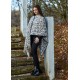 PONCHO DONNA SIMIL LANA CON FRANGE MISS LIFE ANIMALIER GRIGIO G.I.T.