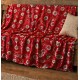 PLAID PILE STAMPATO AGNELLATO STELLA ALPINA BORDEAUX PEZZOLI
