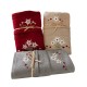SET SPUGNA RICAMATO ASCIUGAMANO + OSPITE STELLA ALPINA PEZZOLI
