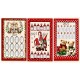STROFINACCI CALENDARIO 6 PEZZI COTONE NATALE ORSI CON VALIGIA PEZZOLI