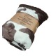 PLAID PILE STAMPATO AGNELLATO COW MUCCATO BIANCO MARRONE VT