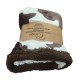PLAID PILE STAMPATO AGNELLATO COW MUCCATO BIANCO MARRONE VT