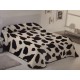 PLAID PILE MATRIMONIALE 200X220CM STAMPATO EVEREST MUCCA HOME SWEET HOME