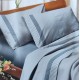 COMPLETO LENZUOLA FLANELLA MATRIMONIALE RIGHE POIS MONTEFELTRO HOME SWEET HOME