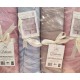 ASSORTITO 4 PEZZI COMPLETO LENZUOLA COTONE MATRIMONIALE DELICATO FELCI HOME SWEET HOME