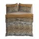 ASSORTITO 4 PEZZI COMPLETO LENZUOLA COTONE MATRIMONIALE DELICATO LEOPARDATO HOME SWEET HOME